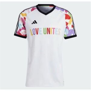 Adidas Aeroready Soccer Pride Pre-Match Jersey Slim Fit Medium White